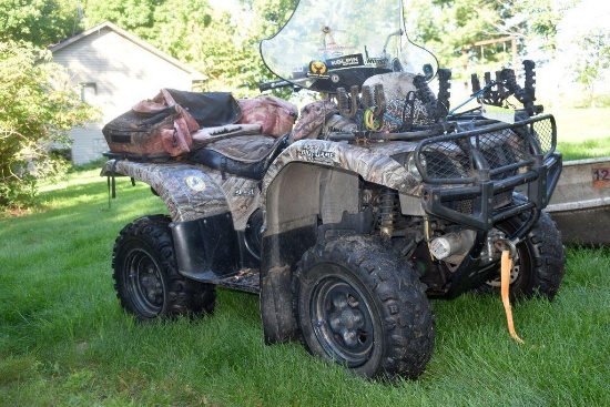 2005 Grizzly 660 ATV, Auto, 4x4 on Command, Front and Rear Racks, Storage Bags, Windshield, 5,878