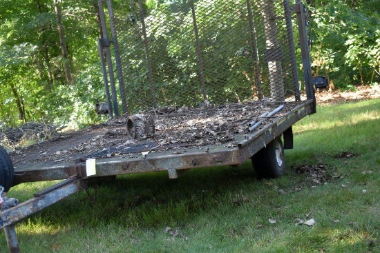 8'x90" Single Axle Trailer with Mesh Ramp, No Title