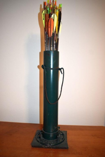 Assorted Arrows in Homemade Holder