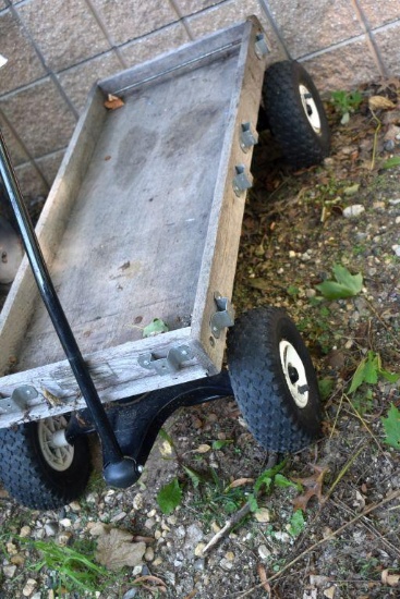 Wooden Top Garden Cart