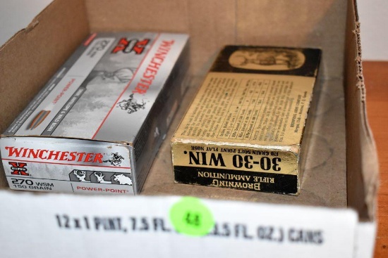 Approx. 20 270 WSM Cal Ammo, Approx. 14 30-30 Win Ammo