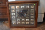 Framed Wild Turkey Stamp Collection