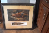 Framed Print Signed M. Ball 1955/2300