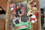 Assortment of Stuffed Animals, Cabela's Cloth Dolls, G.I. Joe Action Figure: Unopened