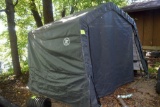 Round Top Brand Aluminum Framed Portable Shed, Zip Up Door
