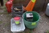 Safety cones, Metal Baskets, Poly Bushel Bin