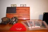 Assorted Trump Gear: Trump Hat, Trump Wall Ornament