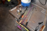Assorted Ice Fishing Equipment with Bucket