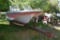 Silverline Fiberglass Boat on Single Axle Trailer, Inboard/Outboard Motor, Non Running, Needs Work