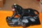 Vintage Black Panther 3 Hole Planter Mantle Figure