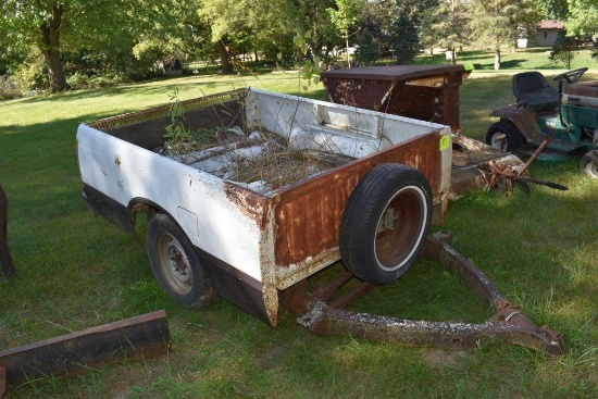 Single Axle Pickup Box Trailer, No Title