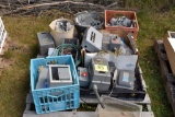 Pallet Containing Assorted Electrical Fittings, Electrical Brackets, Electrical Switch Controls and