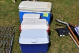 (4) Assorted Coolers: Coleman, Igloo24, Rubbermaid