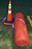 Safety Cones, Roll of Construction Fence