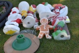 Assorted Outdoor Hard Plastic Christmas Decorations