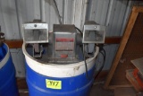 Poly Barrel with 5hp Double Wheel Bench Grinder