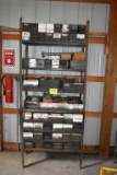 7'x3' Metal Shelf with Contents: 6 Shelves of Bins with Contents