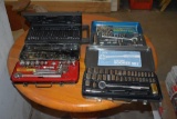 Assorted Socket Sets in Cases: Some Complete, Some May Be Missing Pieces