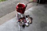 Pail and Bucket Boss Containing: Napa Turbo Lift 819-4723, Hammer, Bungee Cord, Screwdrivers, Wire