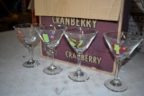 Large Assortment of Wine Glasses, Martini Glasses