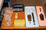 Assorted Cake Knives, Glassware
