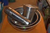Metal Mixing Bowls, Measuring Cups, Soup Warmer Containers