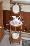 Vintage Wash Stand with Pitcher and Basin: 54