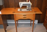 Sewing Machine Table with Singer Sewing Machine, 24