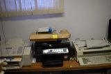 Contents of Desk Section: HP Officejet Fax/Printer/Copier, HP Photosmart Premium, Other Assorted