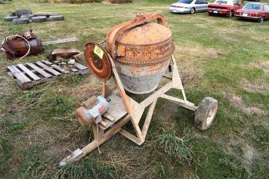 Cement Mixer on Transport with Marathon Electric Motor