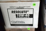 Case Of Resolute SAE 10W40 Motor Oil, 12 quarts total