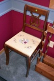 Wooden Chair with Needle Point Seat