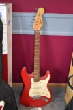 Fender Squire Strat 6 String Guitar, full body with maple neck