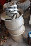 (4) Aluminum Pontiac Rims with Centers, 8