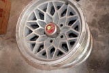 (2) Pontiac Aluminum Rims with Center Caps, 5 Bolt