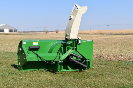 Farm King 960 Snowblower, 3 Pt., 540 PTO, Dual Augers, Hyd. Spout, 8', Like New,