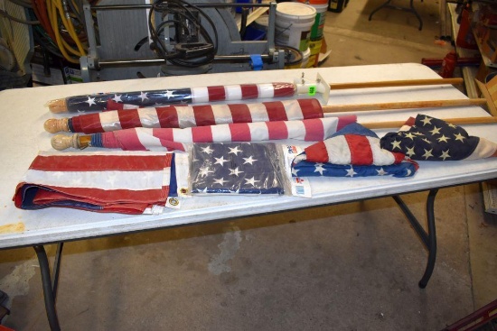 Assortment of American Flags
