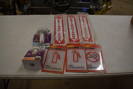 Light Bulbs, Fire Extinguisher Signs, Fire Extinguisher Adhesives