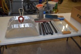 Large Metal Dust Pans, Oil Can Funnels, Templates