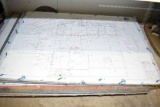 Plexi Glass Sheets with Blue Prints