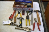 Assorted Tools: Pipe Wrench, Tin Snips, Torque Set and More