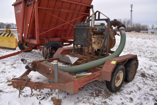 6" Manure Pump, John Deere Diesel Power Unit,