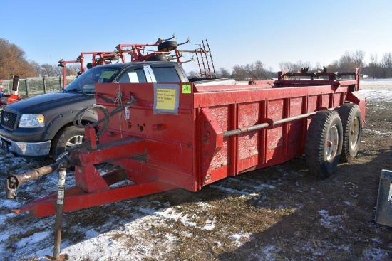 H&S Box Manure Spreader Tandem Axle, 540 PTO, Tope