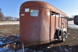 1997 Shopbuilt Livestock Trailer, 6x16', Crossga