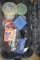 Assortment of Shims, Tile Spacers, and Hardware in Tote