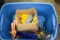Tote Containing Caulk Guns and tips