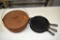 Assorted Cast Iron Pans, Cast Iron 3 Legged Pot with Lid