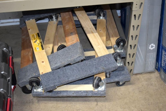 (6) 4 Wheeled Moving Floor Carts