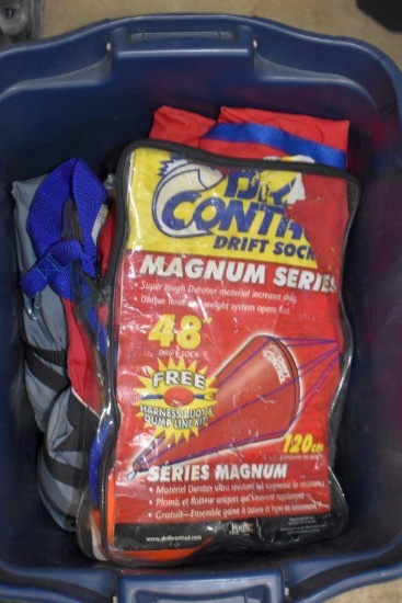 Assorted Life Jackets, Drift Control Drift Sock