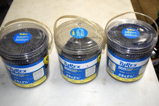 (3 Containers) TyRex No. 8x2.5" Collated Composite Deck Screws